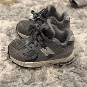 New Balance Kids' 2002R Gray and White Sneakers